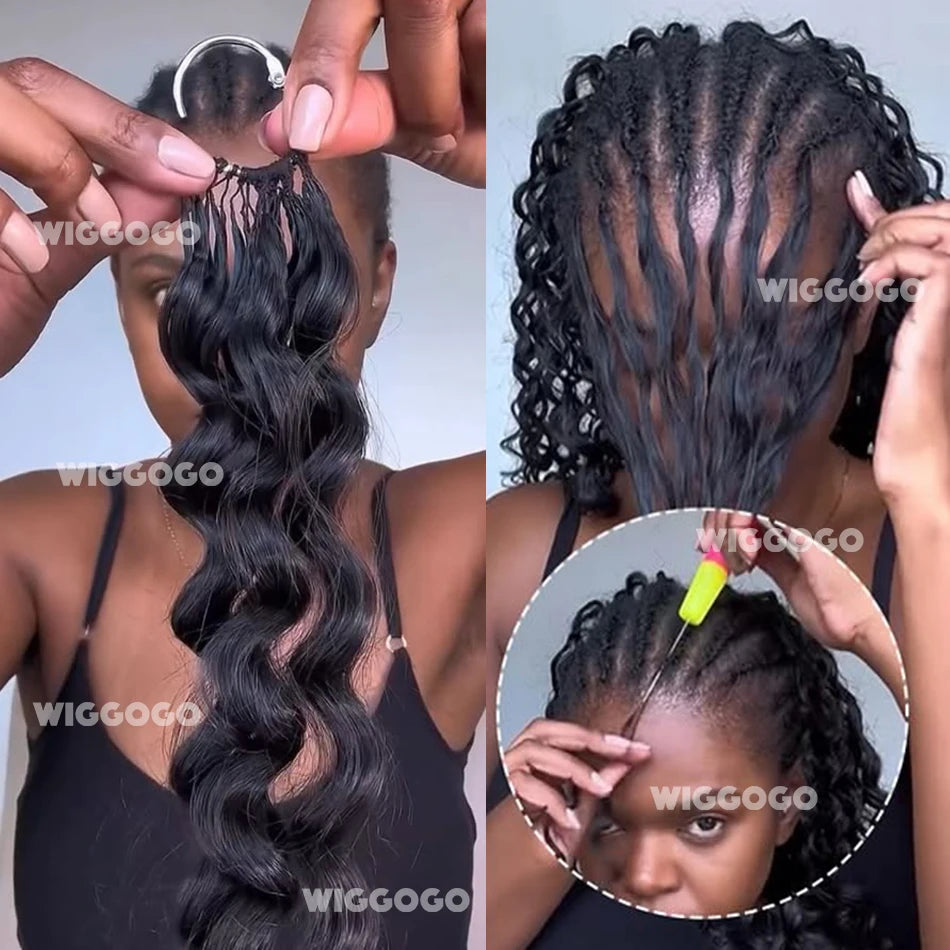 Extensions Crochet Body Wave Cheveux Humains Remy Hair Brésiliens Knotless Légères – CLEVI Paris