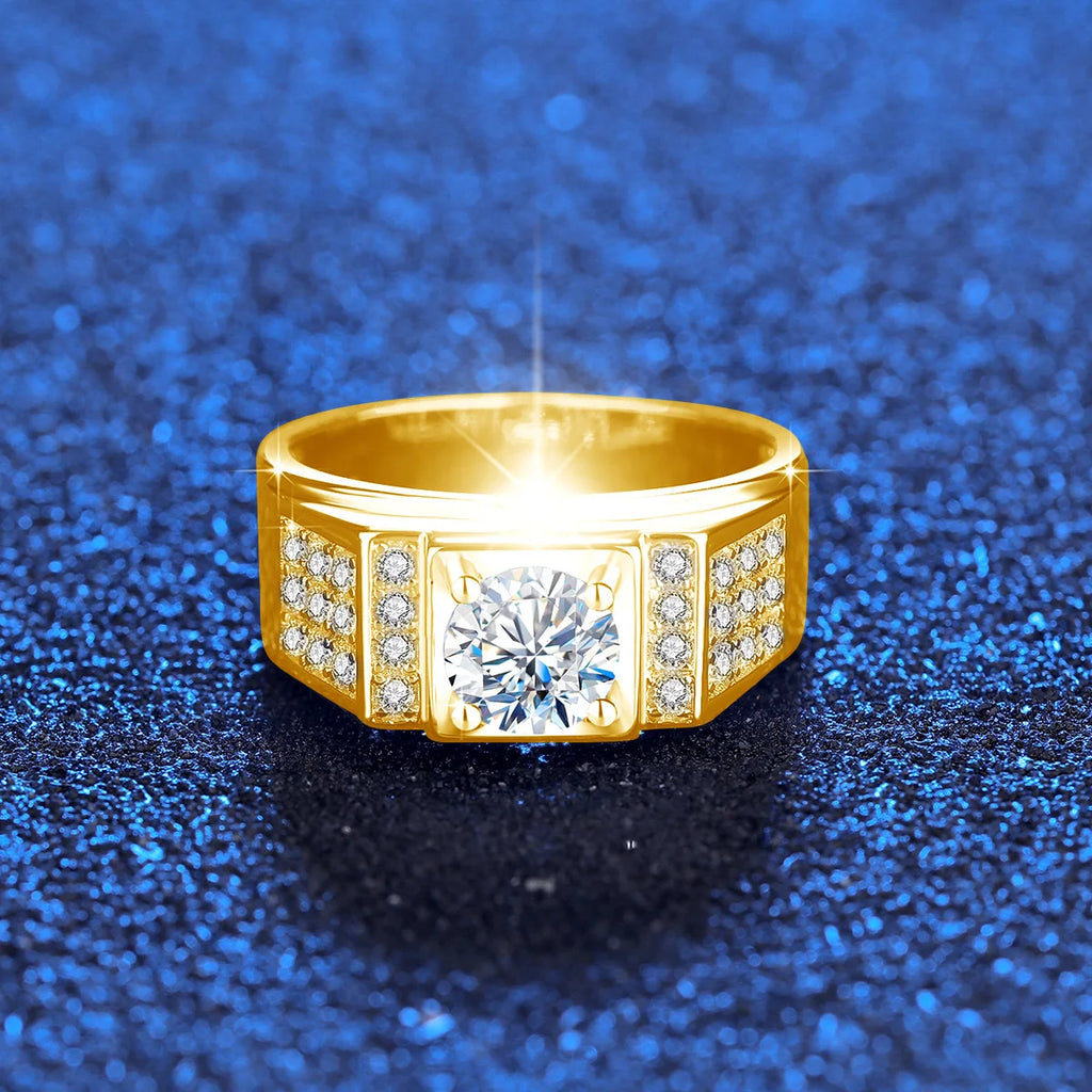 Bague Homme Moissanite 1ct Argent 925 Certifiée – CLEVI Paris