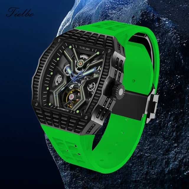 Montre Automatique Squelette Saphir Cristaux Homme – CLEVI Paris
