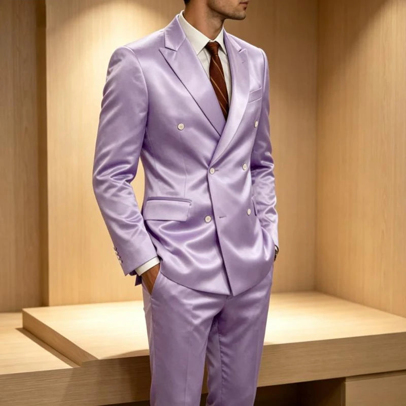 Smoking homme 2 pièces en satin – CLEVI Paris