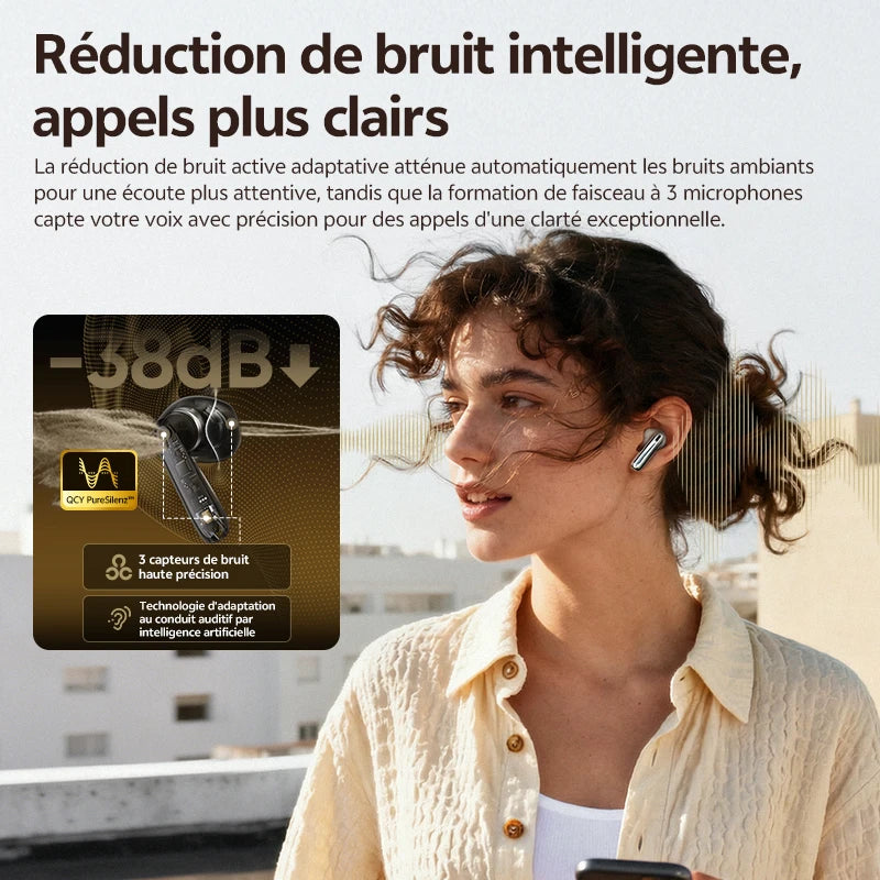 Écouteurs QCY AilyBuds E50 ANC LDAC Hi-Res BT 6.0 – CLEVI Paris