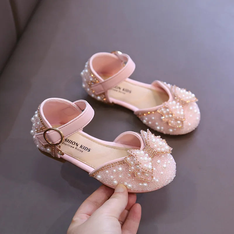 Sandales fille à perles et paillettes – CLEVI Paris