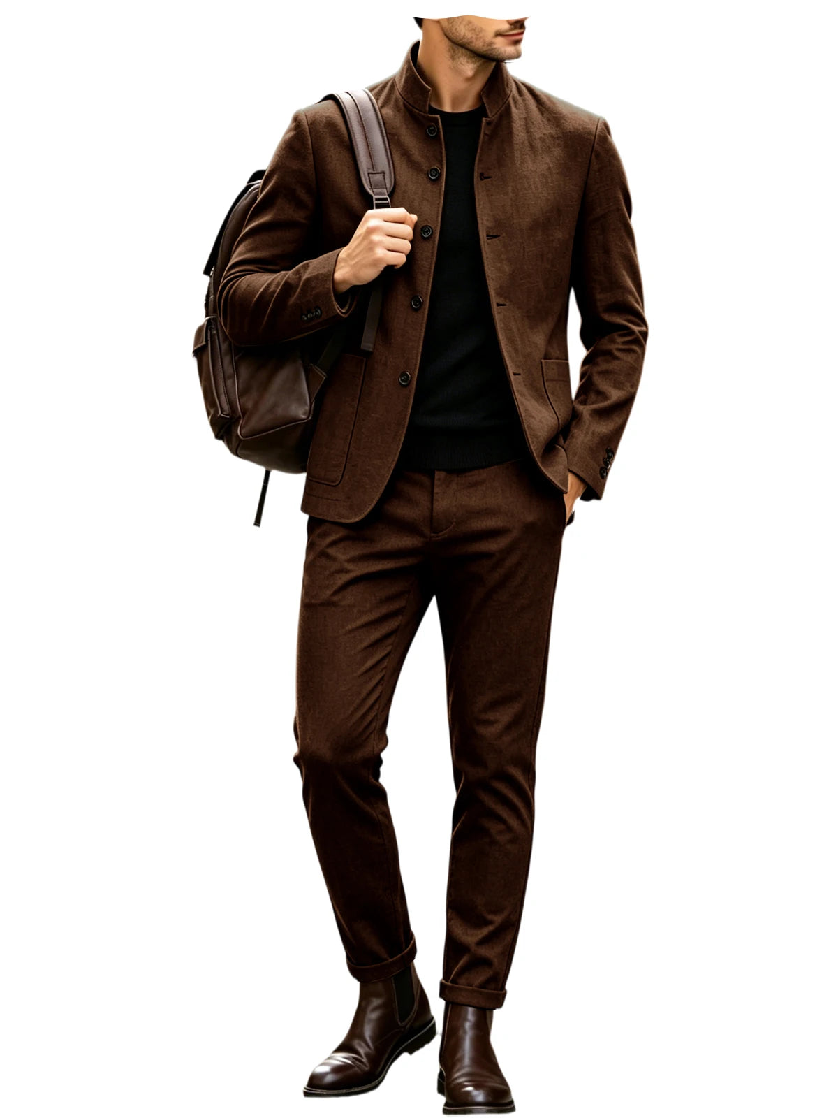Costume homme 2 pièces col montant – CLEVI Paris