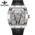 Montre Homme Automatique Squelette Tonneau Silicone Oupinke 3179 – CLEVI Paris