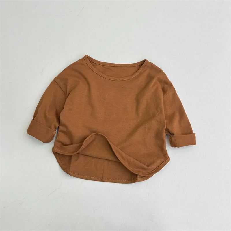 T-shirt enfant coton à manches longues – CLEVI Paris