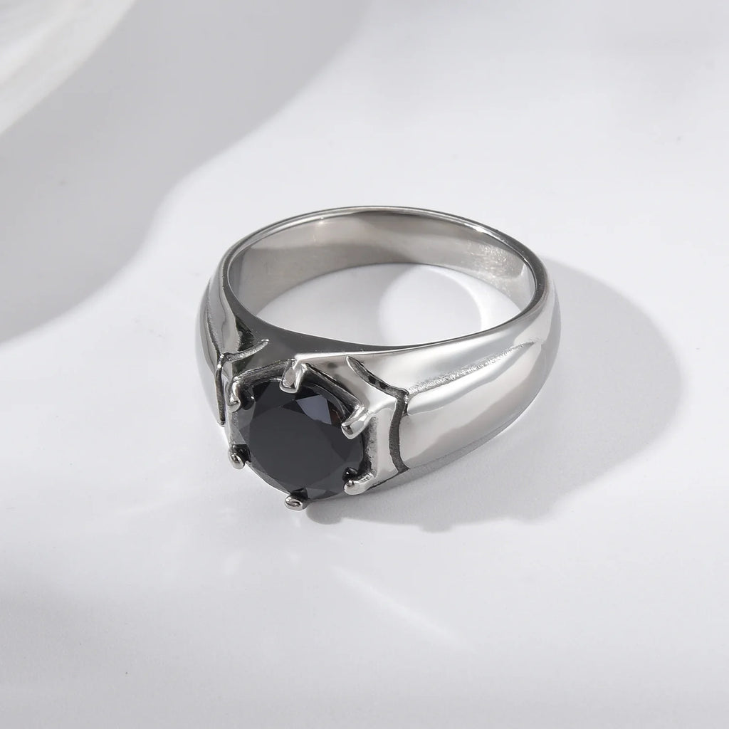 Bague Homme Géométrique en Acier Inoxydable – CLEVI Paris