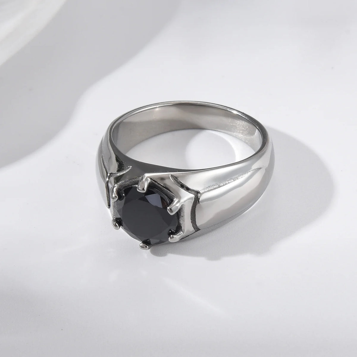Bague Homme Géométrique en Acier Inoxydable – CLEVI Paris