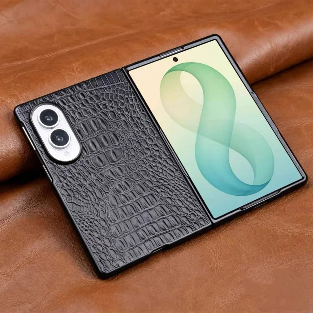 Étui Galaxy Z Fold8 en cuir véritable – CLEVI Paris
