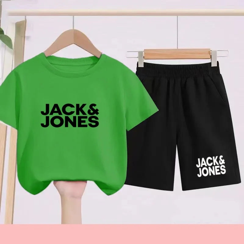 Ensemble enfant imprimé T-shirt et short – CLEVI Paris