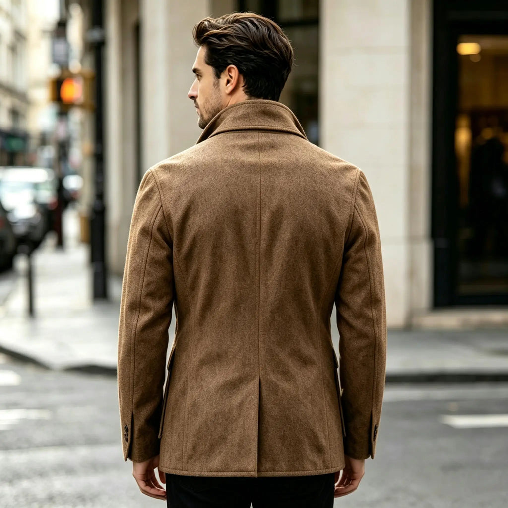Veste homme en laine mélangée, 4 poches – CLEVI Paris