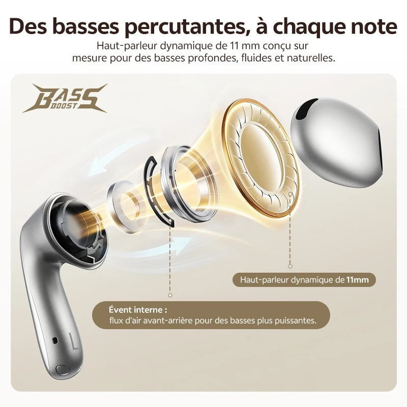 Écouteurs QCY AilyBuds E50 ANC -38dB LDAC Hi-Res 40h – CLEVI Paris