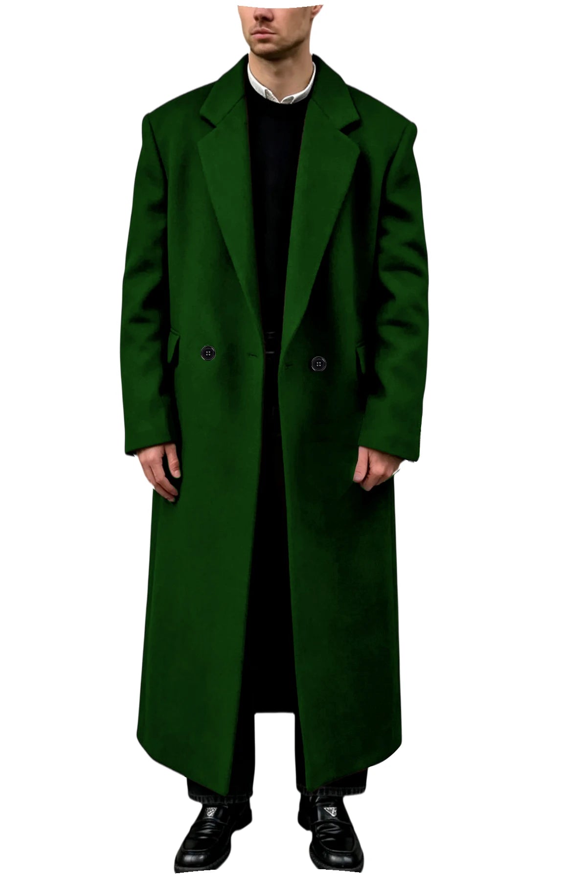 Manteau homme très long en laine mélangée – CLEVI Paris