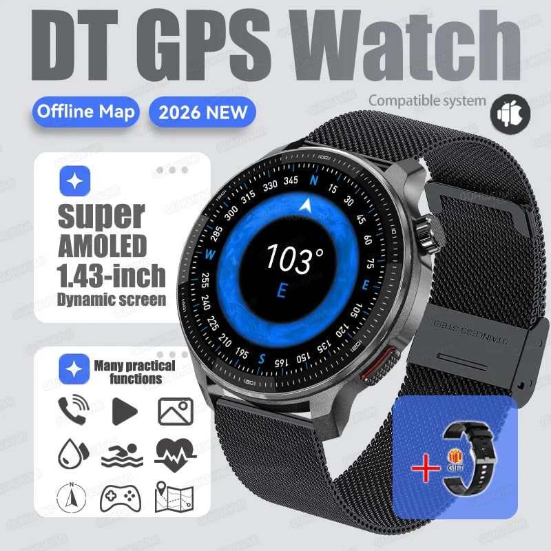 Montre GPS DTG6 AMOLED cartes hors ligne – CLEVI Paris