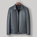 Veste courte homme en cuir de mouton zippée – CLEVI Paris