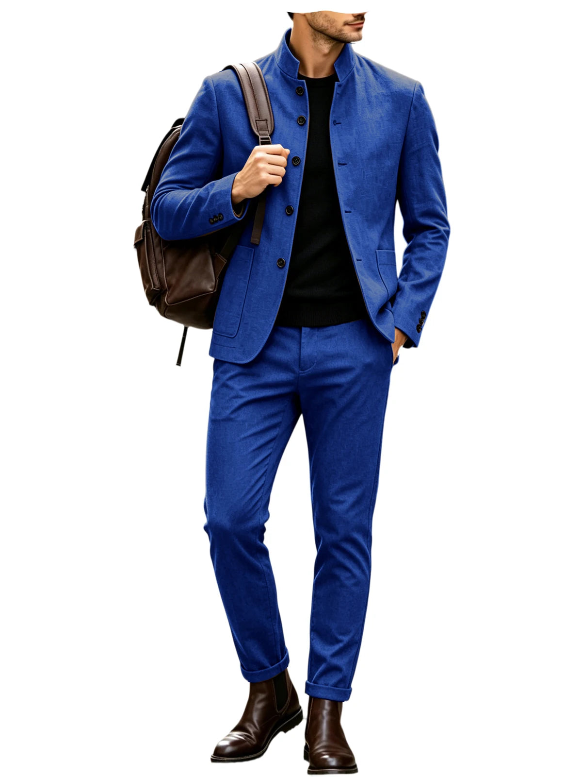 Costume homme 2 pièces col montant – CLEVI Paris