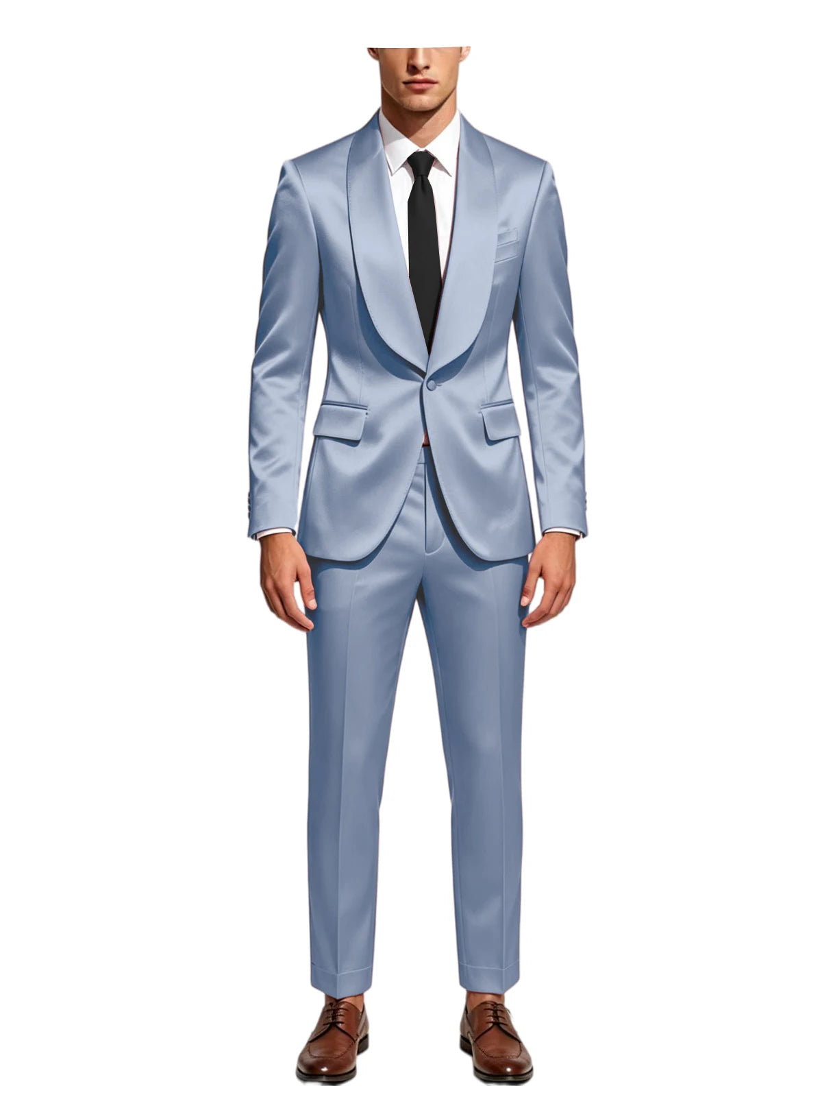 Smoking homme 2 pièces en satin – CLEVI Paris