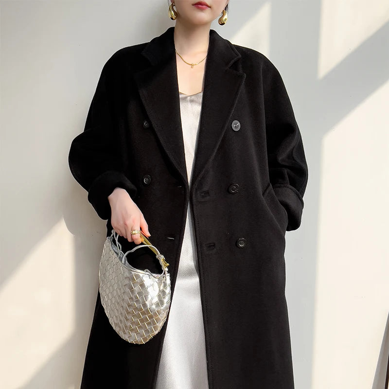 Manteau long femme laine et cachemire – CLEVI Paris