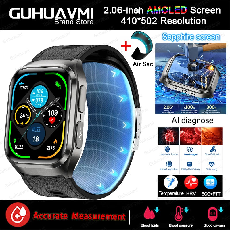 Montre GUHUAVMI AMOLED 2,06″ Bluetooth – CLEVI Paris