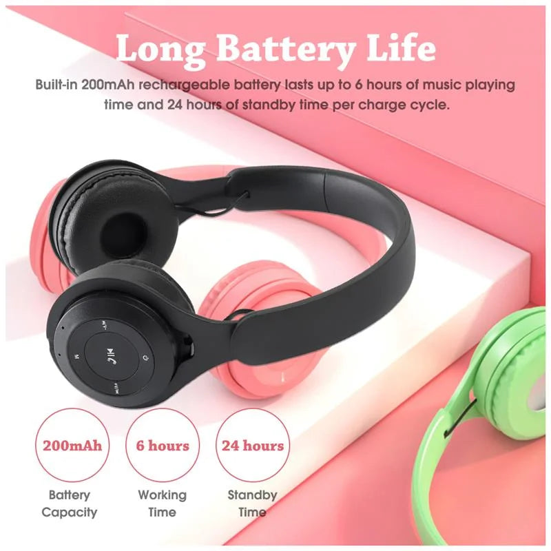 Casque Bluetooth Macaron Y08 Gaming Enfant – CLEVI Paris