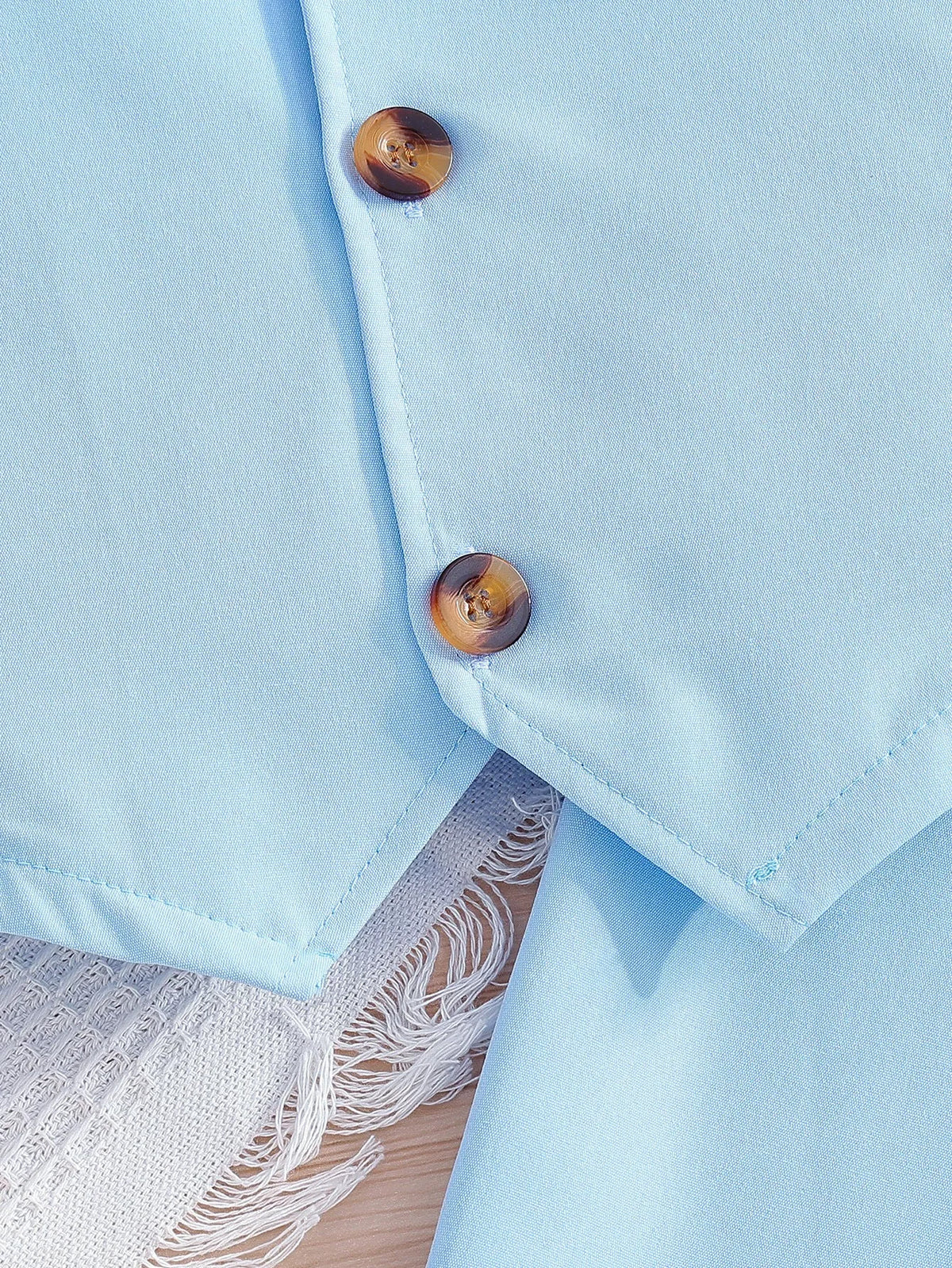 Ensemble fille gilet et pantalon bleu ciel – CLEVI Paris
