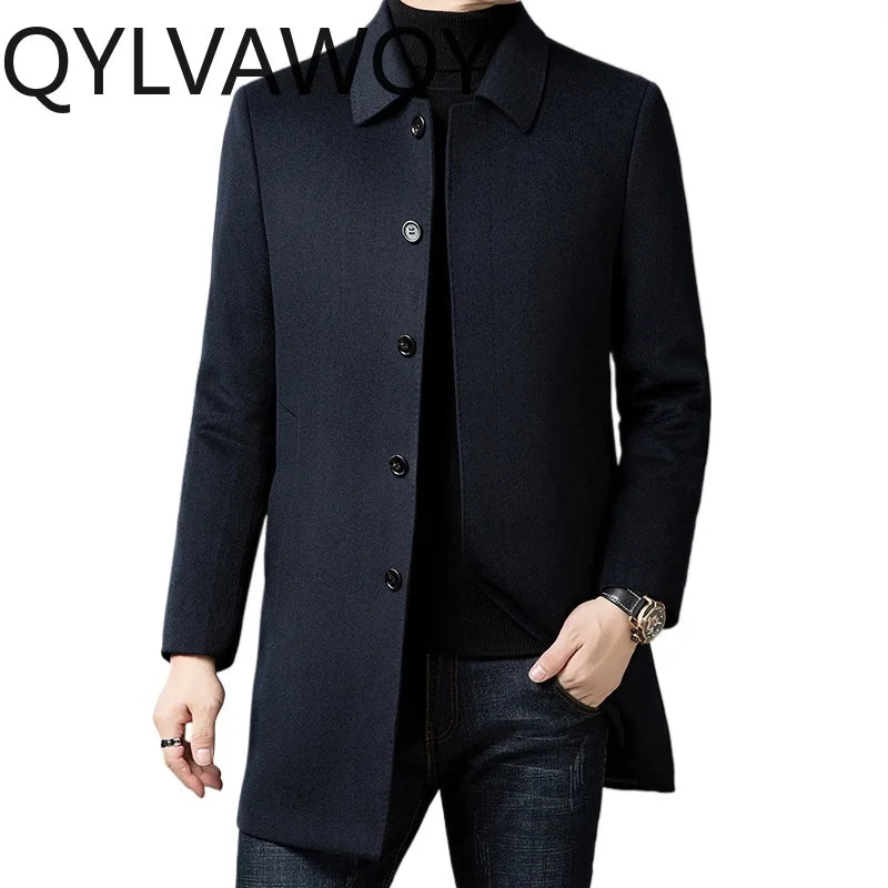 Manteau homme laine et cachemire doublure amovible – CLEVI Paris
