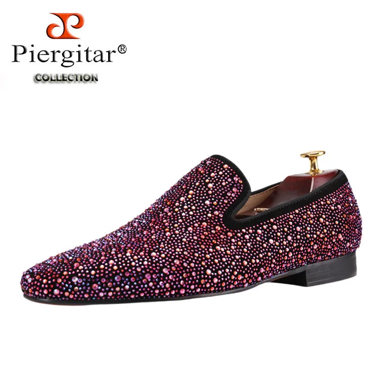 Mocassins Suède Homme Strass Slip-On – CLEVI Paris