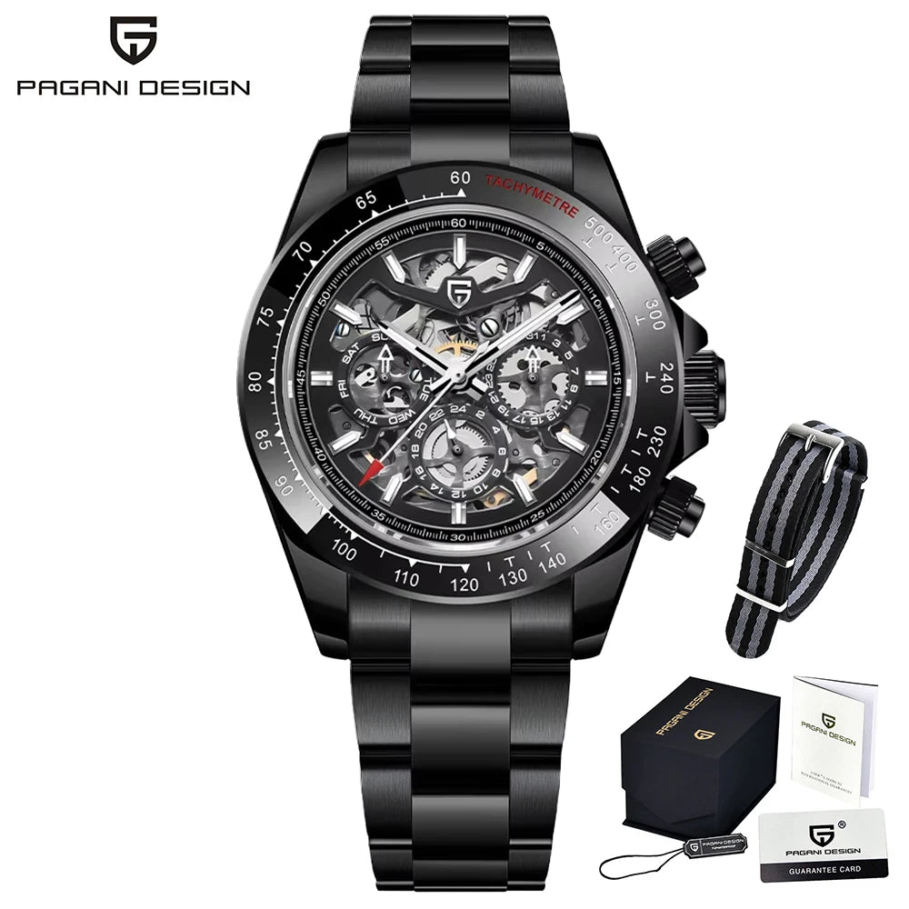 PAGANI DESIGN PD-1777 Montre Homme Automatique Acier Saphir Étanche 10ATM – CLEVI Paris