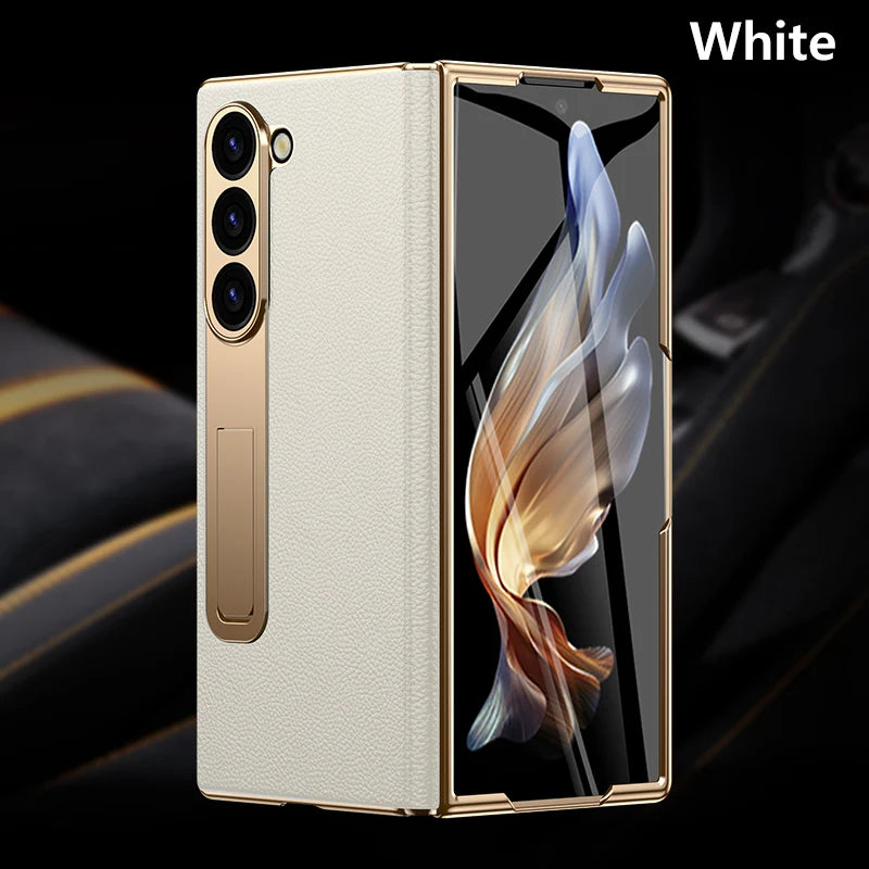 Étui Galaxy Z Fold cuir et support arrière – CLEVI Paris