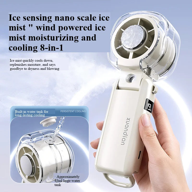 Ventilateur de cou pliable avec écran numérique – CLEVI Paris