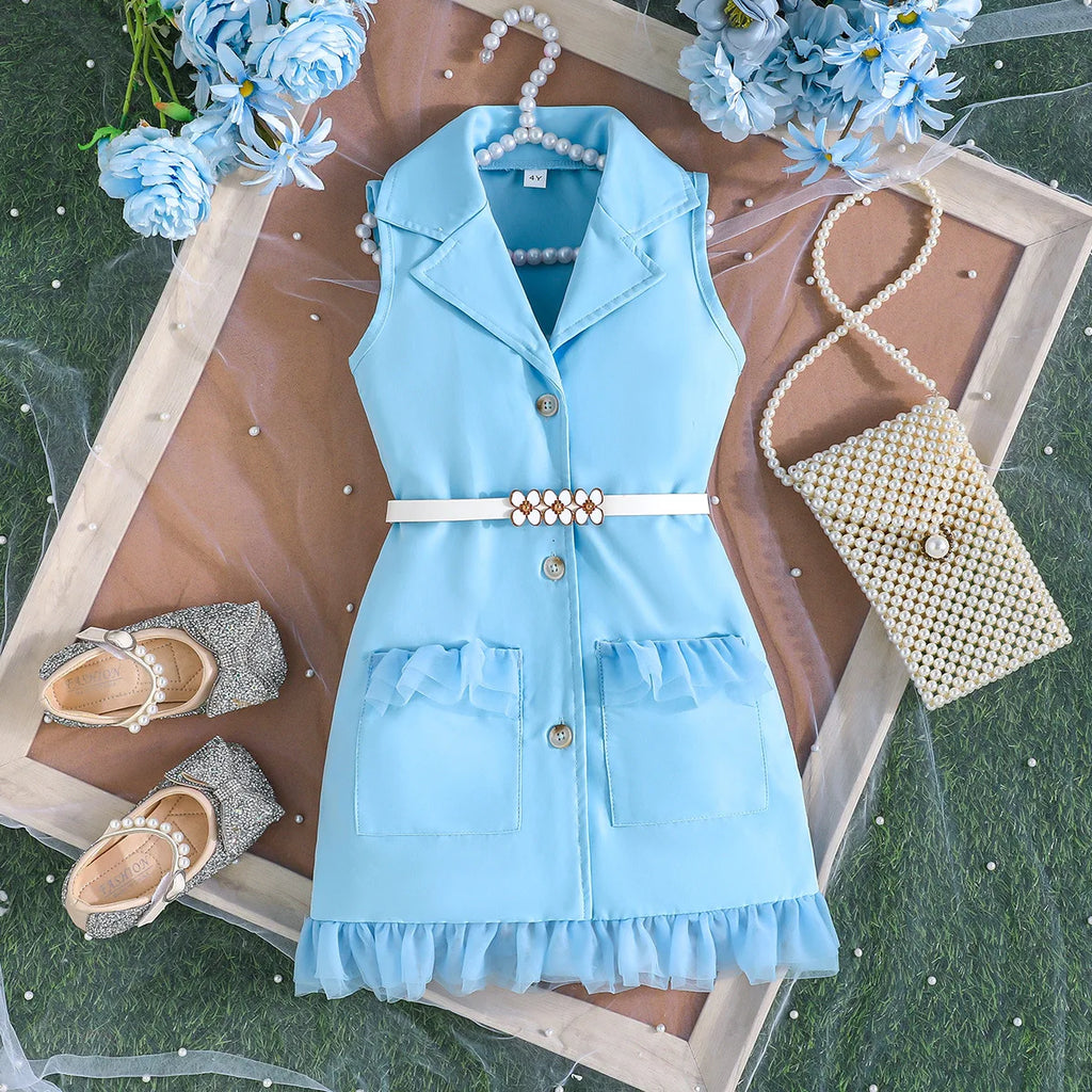 Robe blazer fille à revers – CLEVI Paris