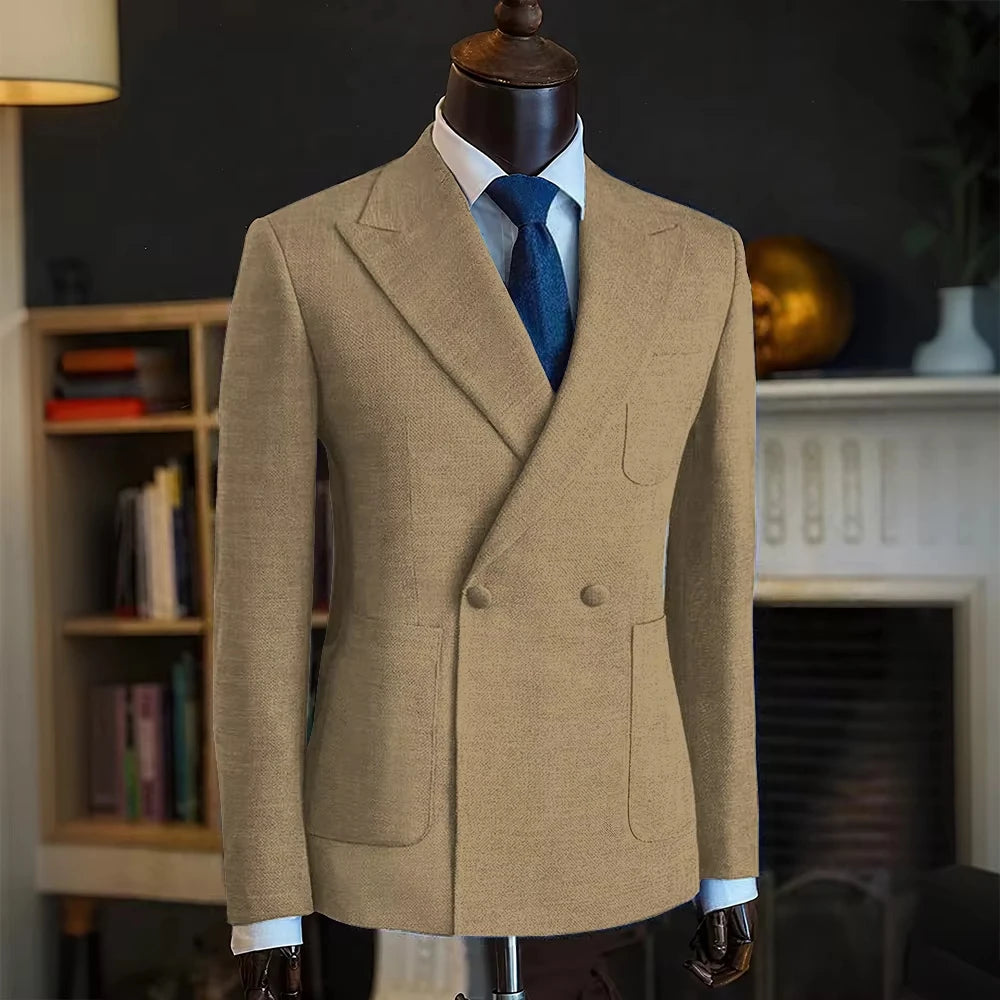 Blazer homme croisé à chevrons – CLEVI Paris