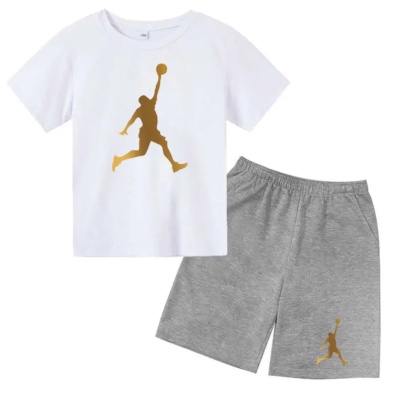 Ensemble enfant imprimé T-shirt et short – CLEVI Paris