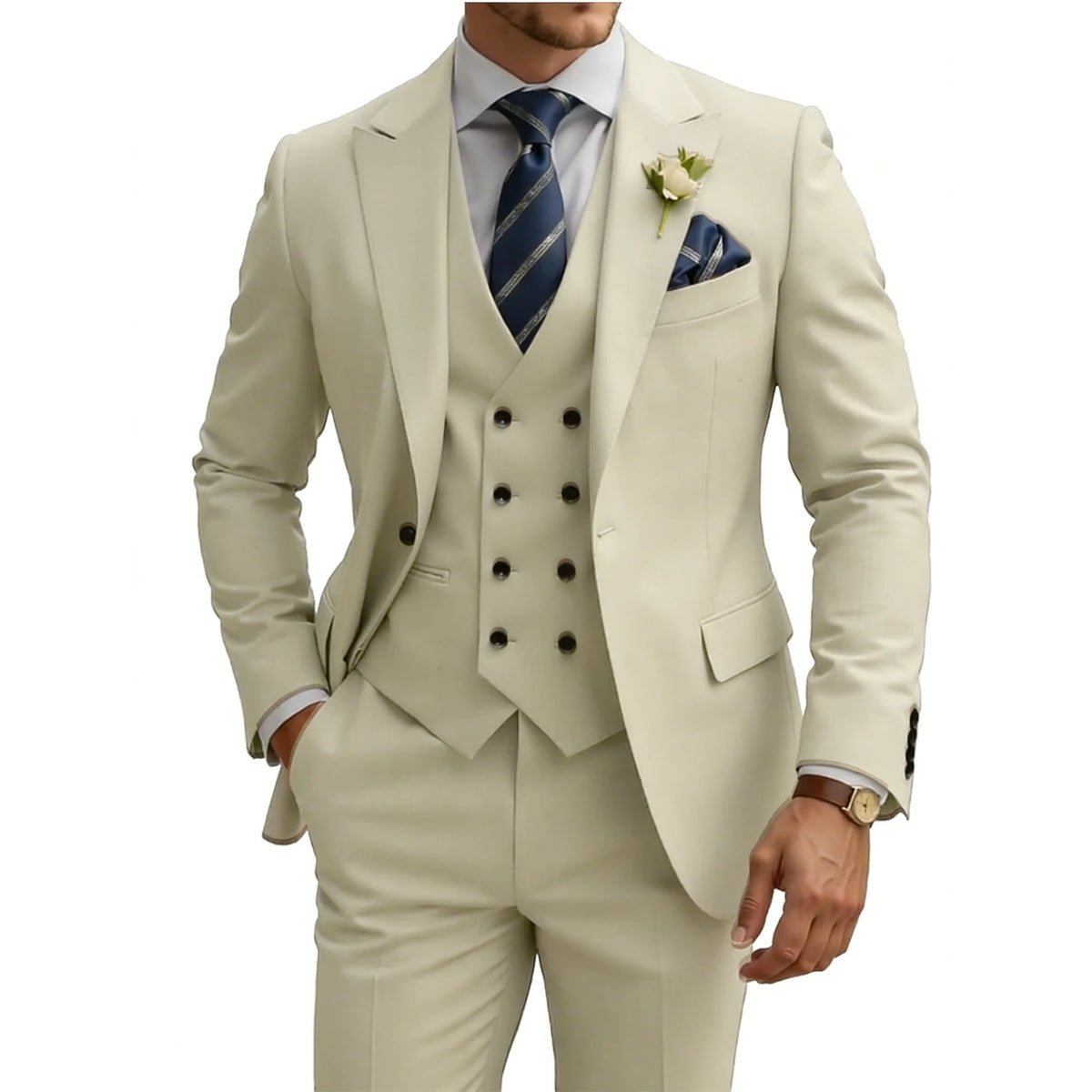 Costume homme 3 pièces, coupe ajustée – CLEVI Paris