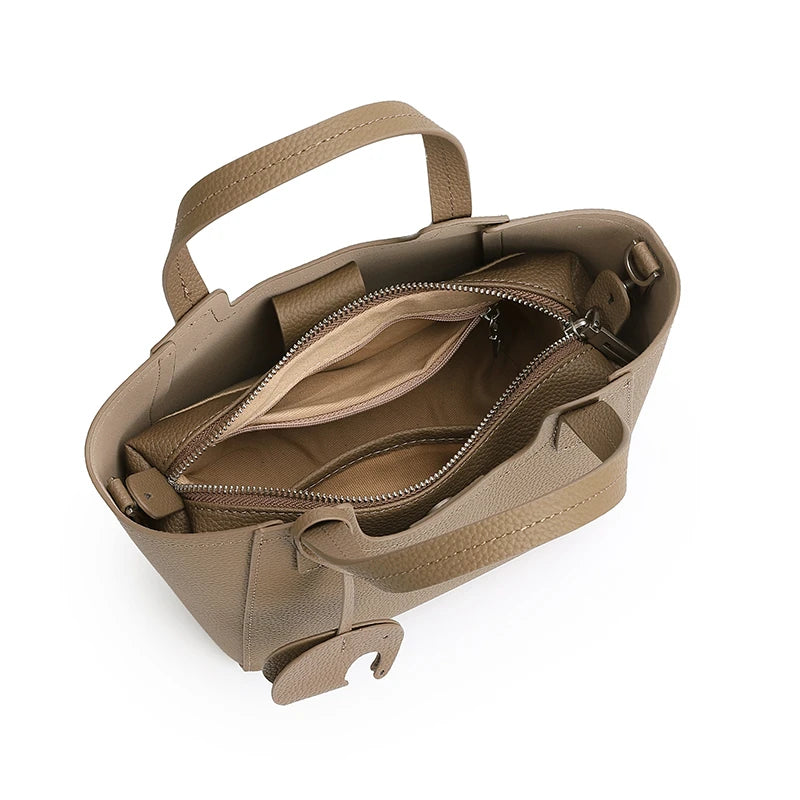 Sac Seau Femme Cuir Véritable Vintage Tote & Bandoulière – CLEVI Paris