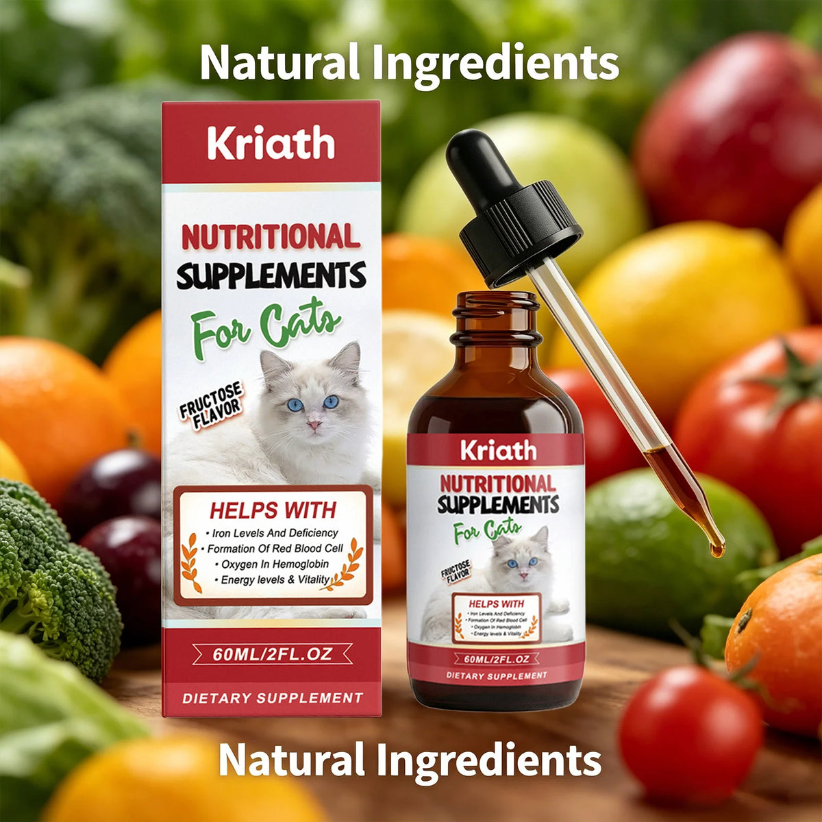 Complément liquide pour chat KRIATH 60 ml – CLEVI Paris