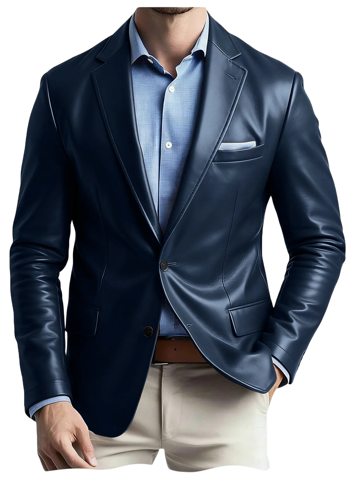 Blazer en similicuir pour homme – CLEVI Paris