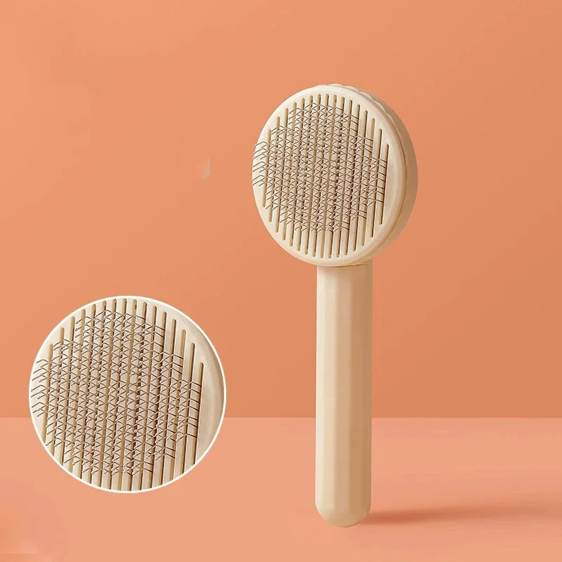 Brosse Auto-Nettoyante Chien & Chat Massage & Démêlage — CLEVI Paris