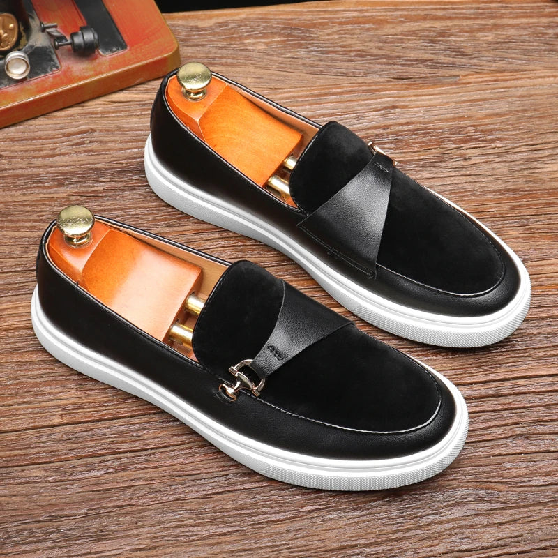 Loafers Cuir Homme Slip-On Style Britannique – CLEVI Paris