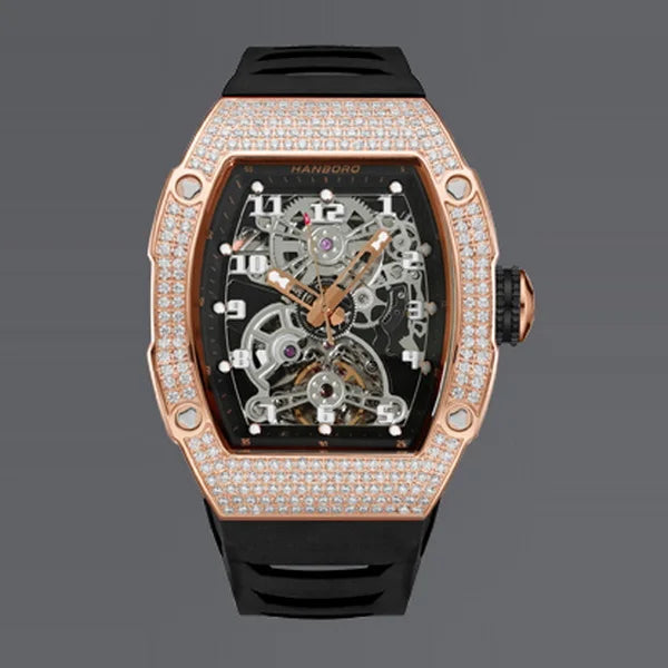 HANBORO 970 Montre Homme Automatique Miyota 50mm 180 Cristaux Étanche 5ATM – CLEVI Paris