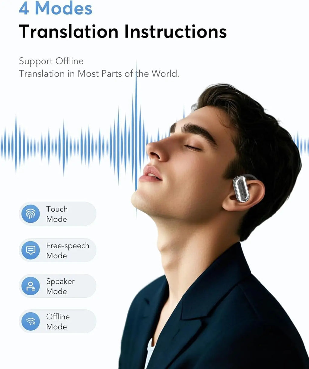 Écouteurs Traducteur IA UYUXIO OWS 144 Langues Business – CLEVI Paris
