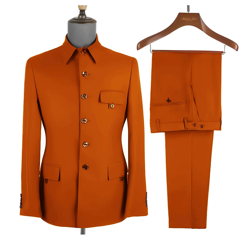 Costume homme 2 pièces, col montant – CLEVI Paris