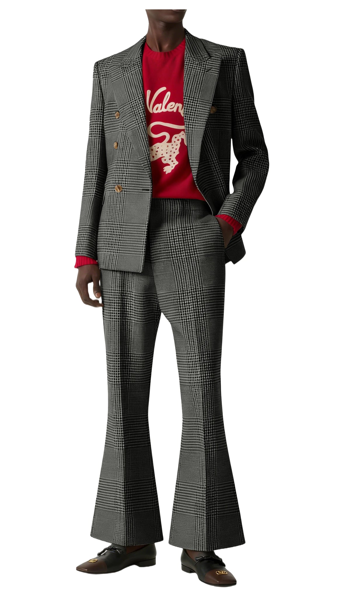 Costume Homme Pied-de-Poule Évasé – CLEVI Paris