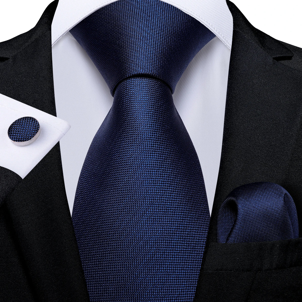 Coffret cravate homme à pois, pochette et boutons – CLEVI Paris