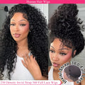 Perruque 360 Full Lace HD Deep Curly Glueless 100% Cheveux Humains 18-36 Pouces – CLEVI Paris