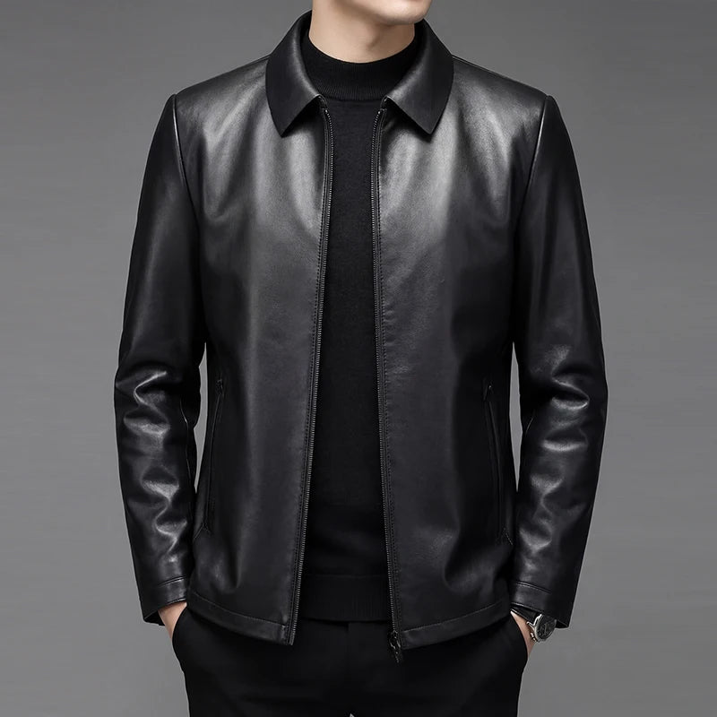 Veste homme noire zippée, deux cols au choix – CLEVI Paris