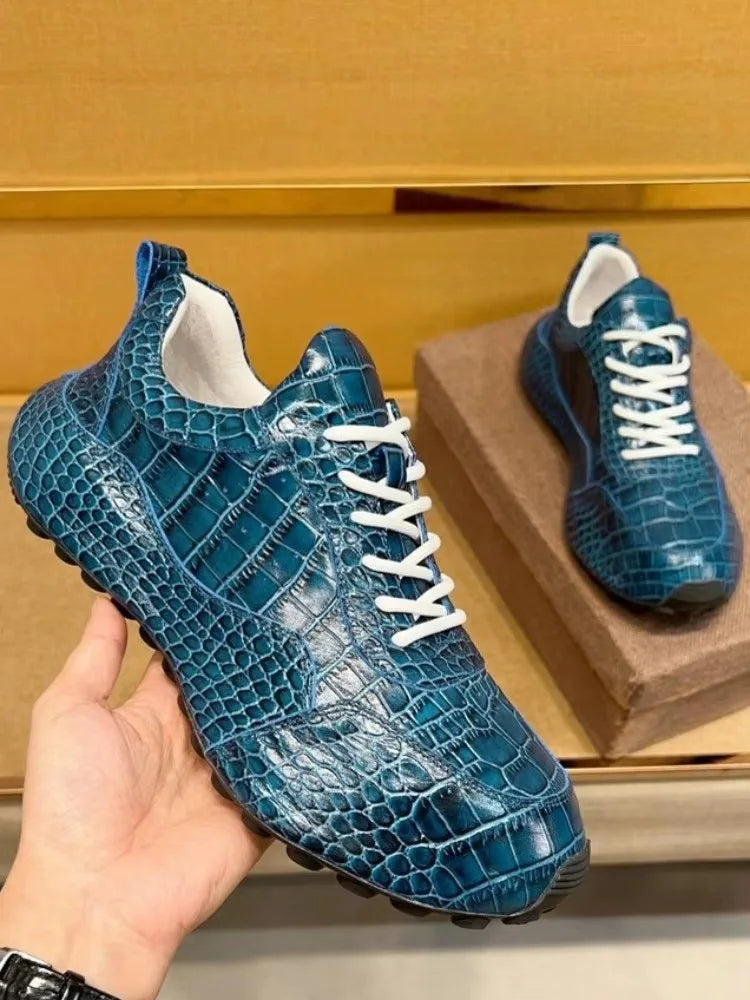 Sneakers homme en cuir à lacets – CLEVI Paris