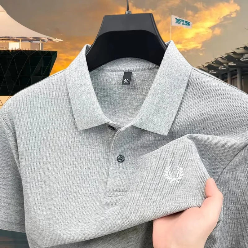 Polo Homme 100% Coton Broderie Épi Slim Fit Anti-Froissage Golf Casual Été M-4XL – CLEVI Paris