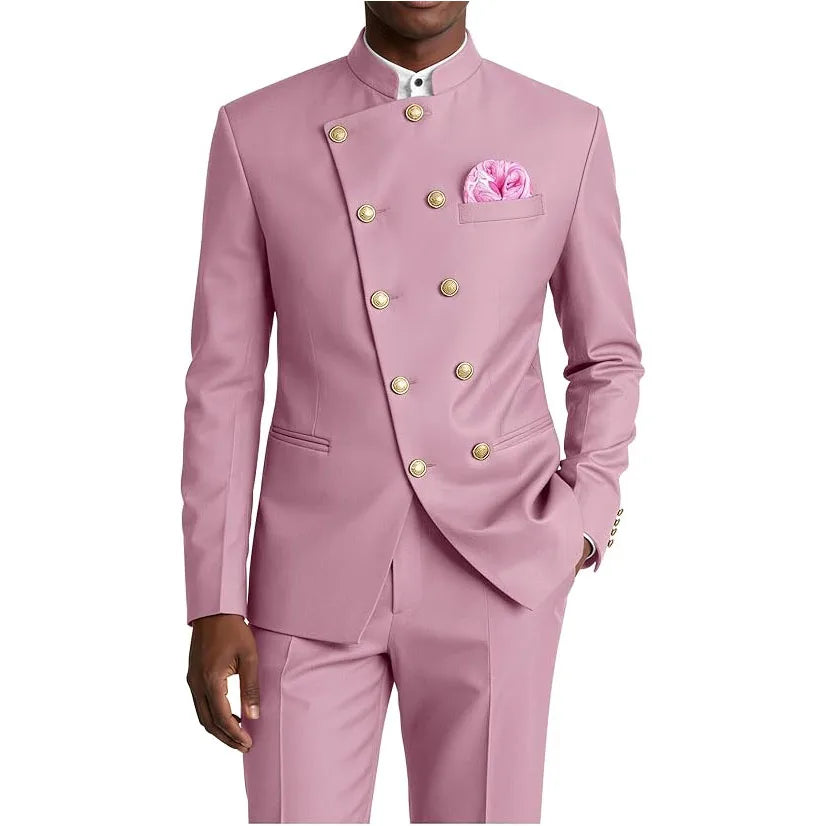 Costume Homme 2 Pièces Col Mandarin – CLEVI Paris