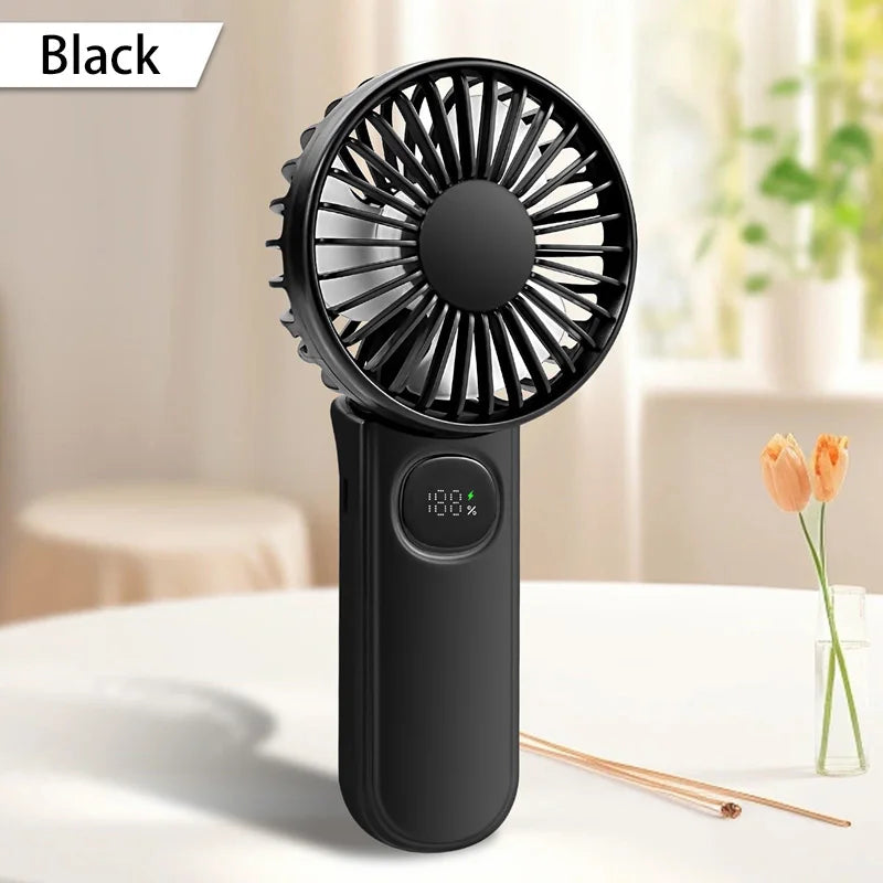 Ventilateur pliable rechargeable 3000 mAh, LED – CLEVI Paris