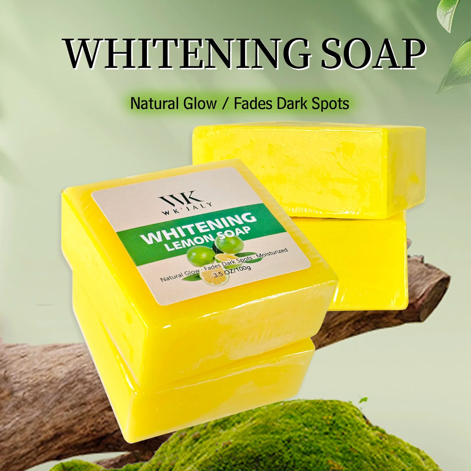 Savon Éclaircissant Citron WK'JALY – Glutathion, Acide Kojique & Beurre de Karé – CLEVI Paris